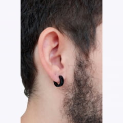 BRINCO DE PRESSÃO DE ARGOLA PRETO 3 MM (PAR) BRINCO DE PRESSÃO DE ARGOLA PRETO 3 MM (PAR)