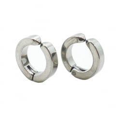 BRINCO DE PRESSÃO DE ARGOLA PRATA 3 MM (PAR) BRINCO DE PRESSÃO DE ARGOLA PRATA 3 MM (PAR)