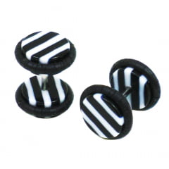 Brinco Masculino Estilo Alargador Listrado - 10 mm Brinco Masculino Estilo Alargador Listrado - 10 mm
