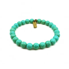 Pulseira Pedra Howlita Turquesa Pulseira Pedra Howlita Turquesa