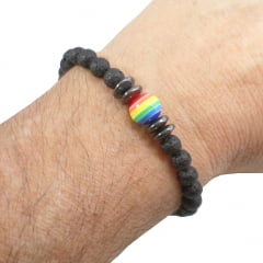 Pulseira Pedra Vulcânica Pride Pulseira Pedra Vulcânica Pride